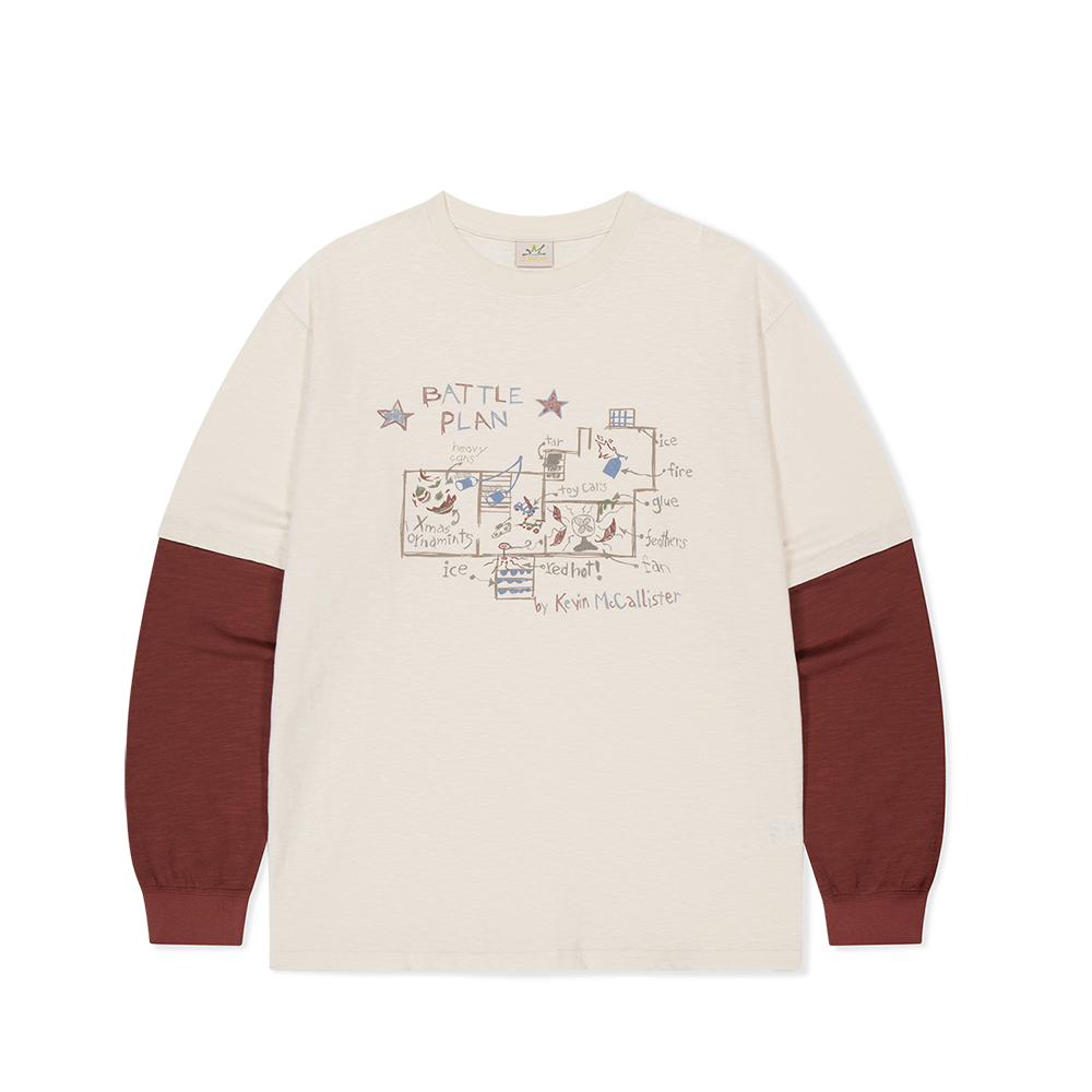 SL253TTSLT91IV [트리플적립]SUNLOVE <HOME ALONe> Layered LS Tee Ivory