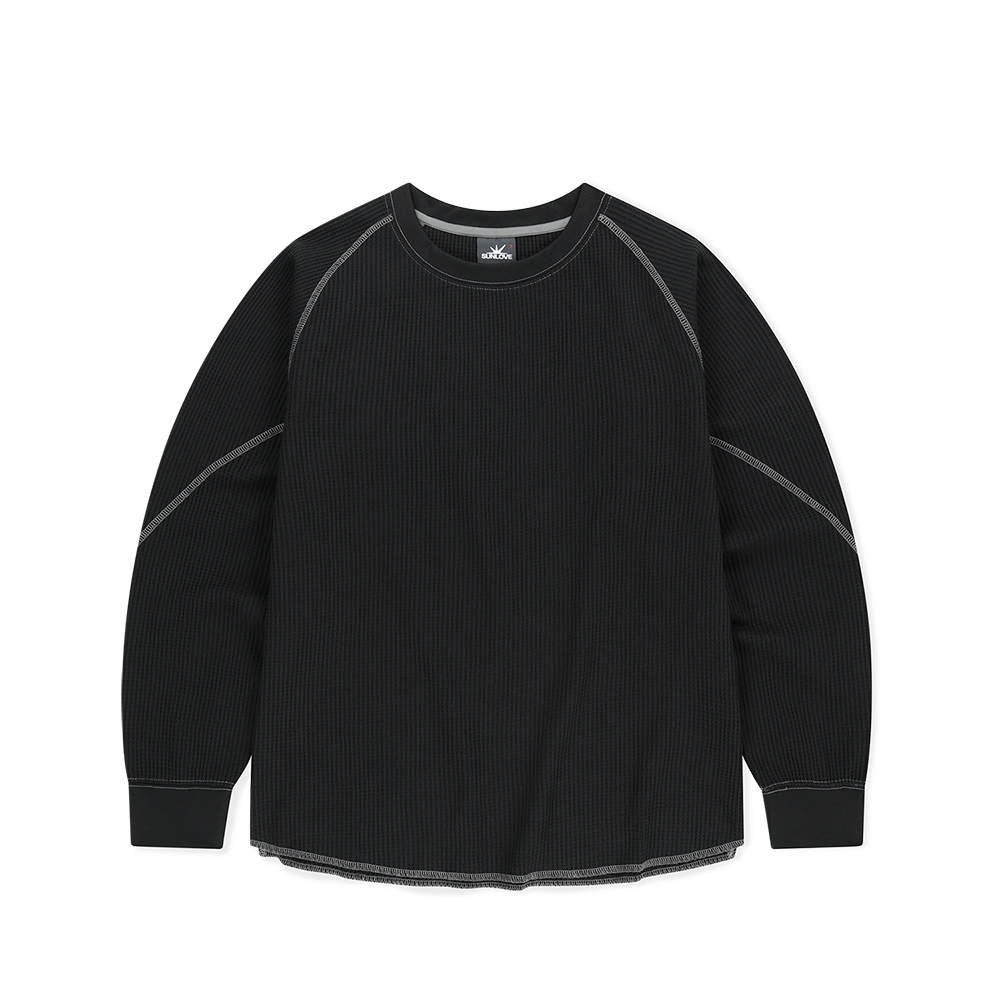 SL253TTSLT01BK [트리플적립]SUNLOVE Aero Waffle LS Tee Black
