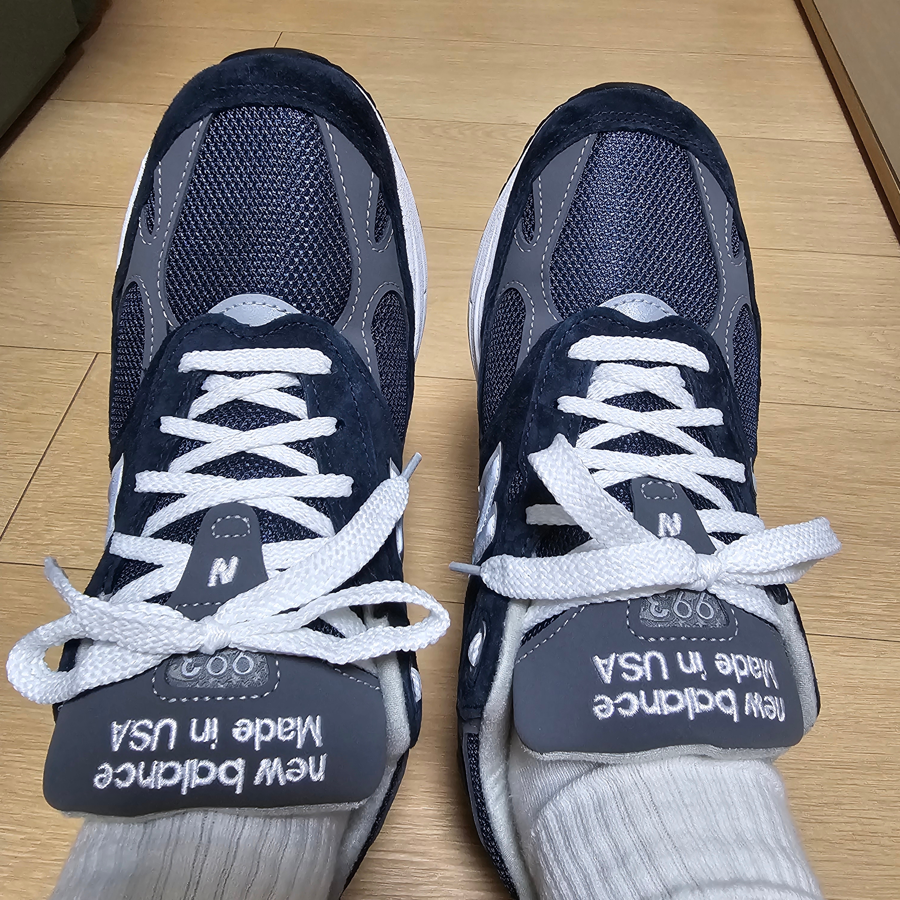 New Balance 993 Made in USA Navy - D Standard 착용 스타일