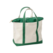 L.L.Bean Zip Top Boat Tote Bag Meduim Dark Green