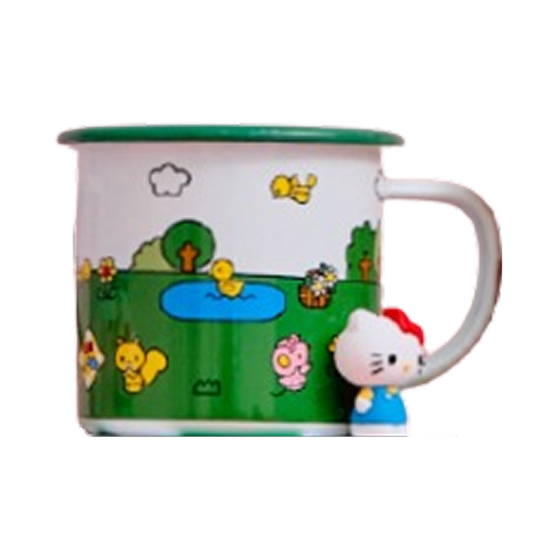 산리오 x 크로우캐년 헬로 키티 머그 & 마그넷 세트 그린 (1개입)(Sanrio x Crow Canyon Hello Kitty Mug & Magnet Set Green (1 Blind Magnet))