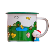Sanrio x Crow Canyon Hello Kitty Mug & Magnet Set Green (1 Blind Magnet)