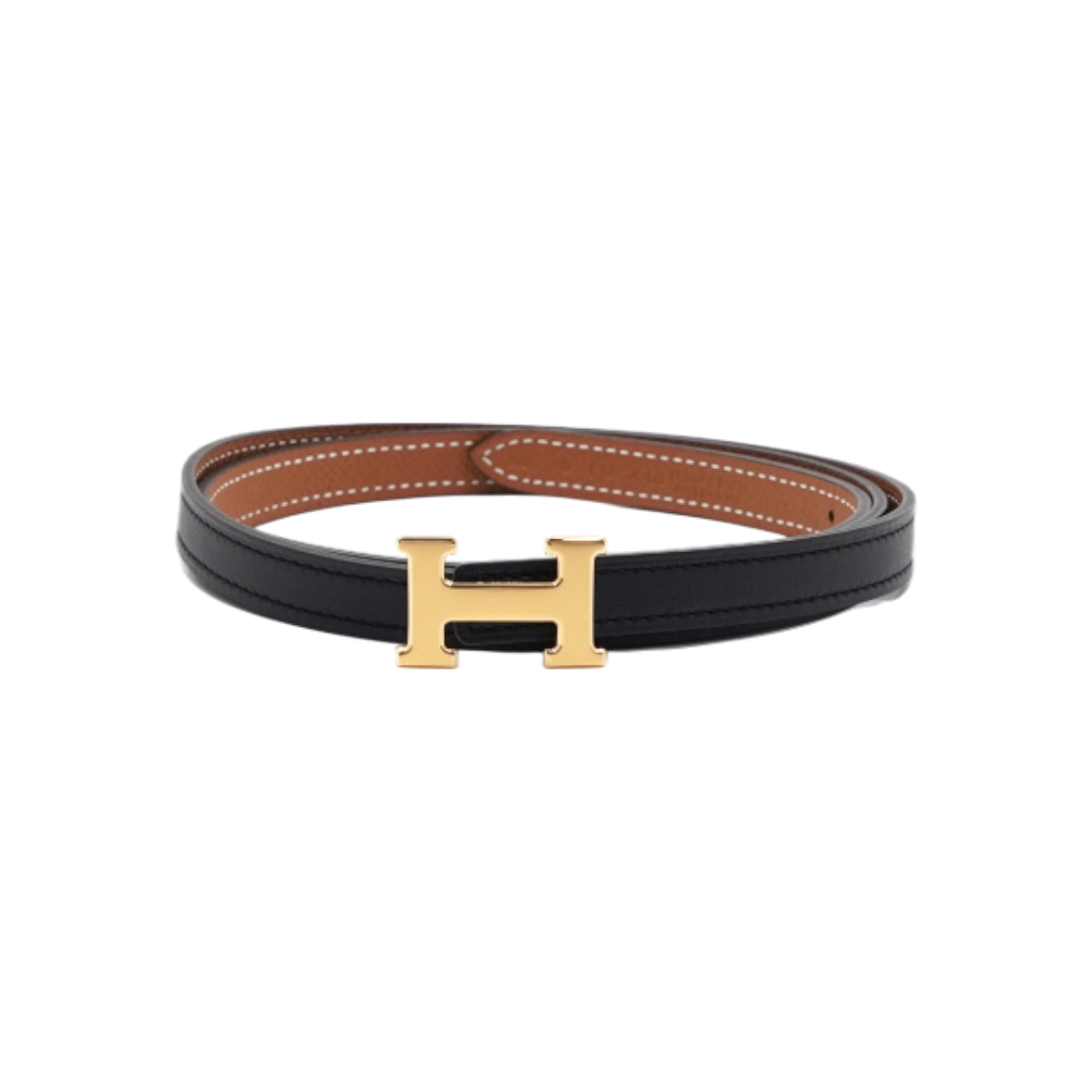 ITLABODJ9LR6 Hermes Mini Gold H Logo Reversible Women's Belt