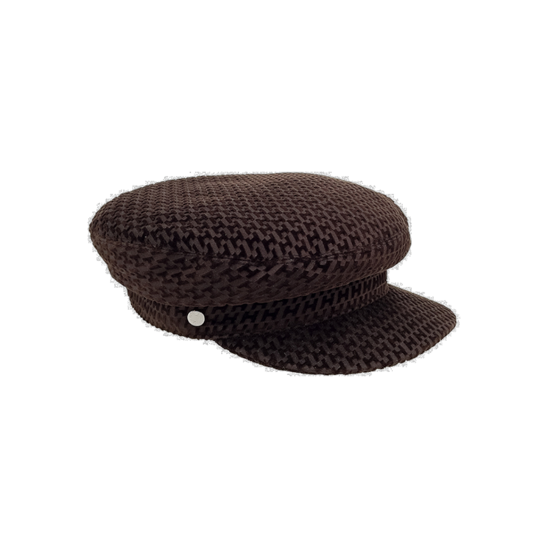ITA8B4F6MFIS Hermes Boban H Velvet Cap 57 Chocolate