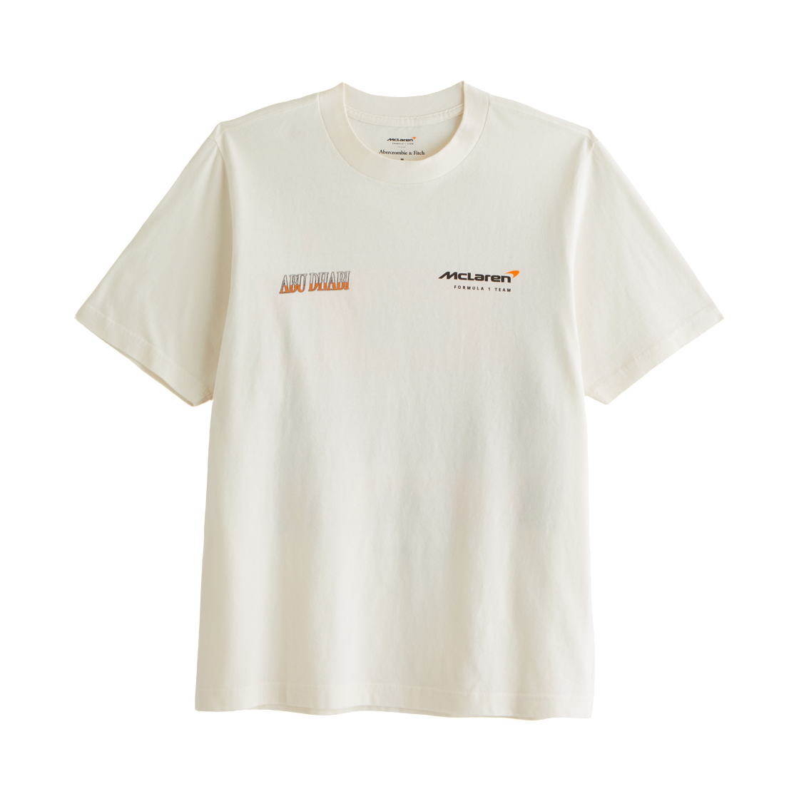 맥라렌 레이싱 x 아베크롬비 앤 피치 빈티지 인스파이어드 그래픽 티셔츠 크림(McLaren Racing x Abercrombie & Fitch Vintage Inspired Graphic T-Shirt Cream)