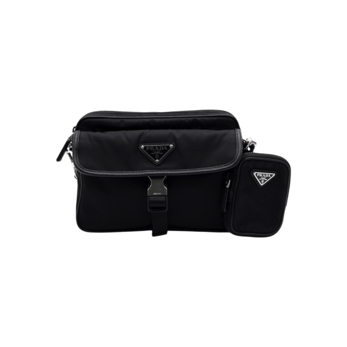 ITP3L6U4PUPR Prada Triangle Logo Re-Nylon Saffiano Multi-Pocket Unisex Crossbody Bag