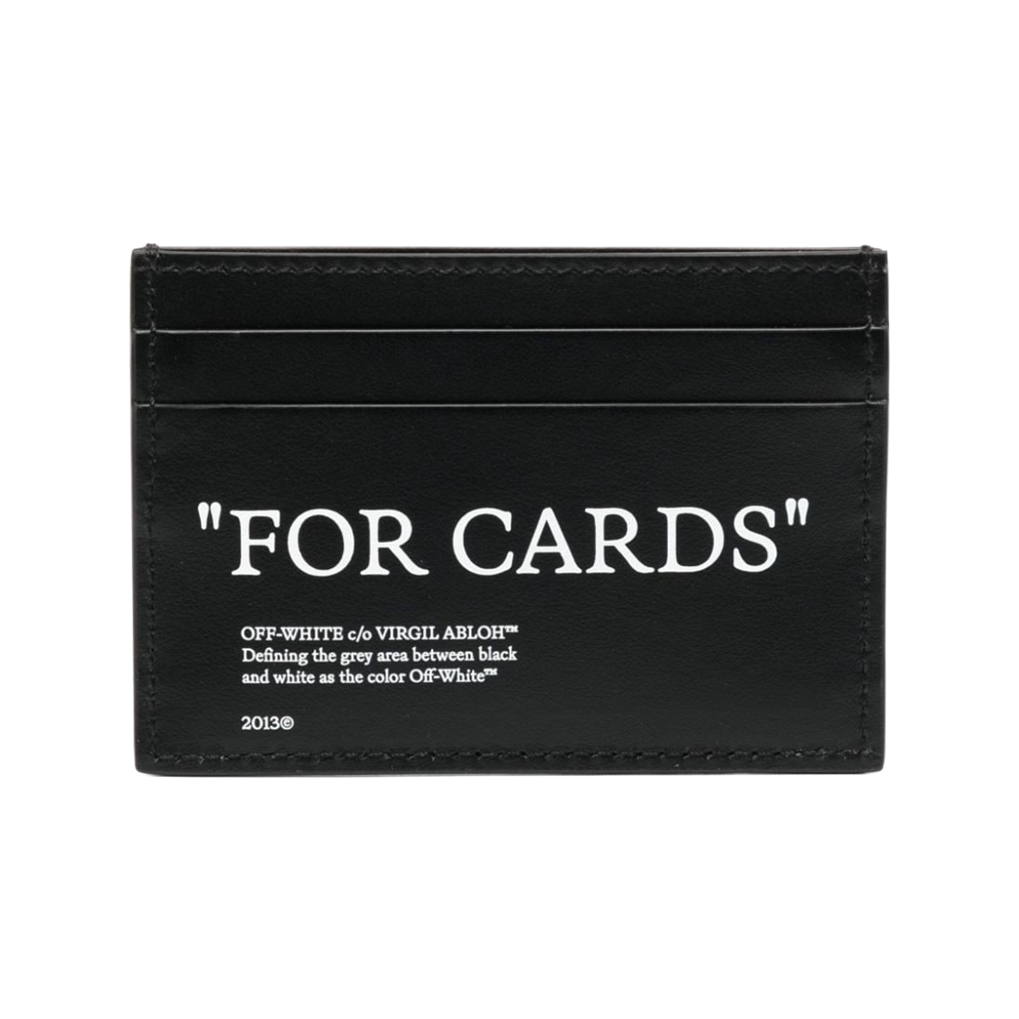 오프화이트 쿼트 레더 카드 케이스 블랙(Off-White Quote Leather Card Case Black)
