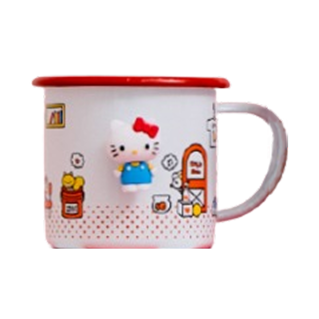 산리오 x 크로우캐년 헬로 키티 머그 & 마그넷 세트 레드 (1개입)(Sanrio x Crow Canyon Hello Kitty Mug & Magnet Set Red (1 Blind Magnet))