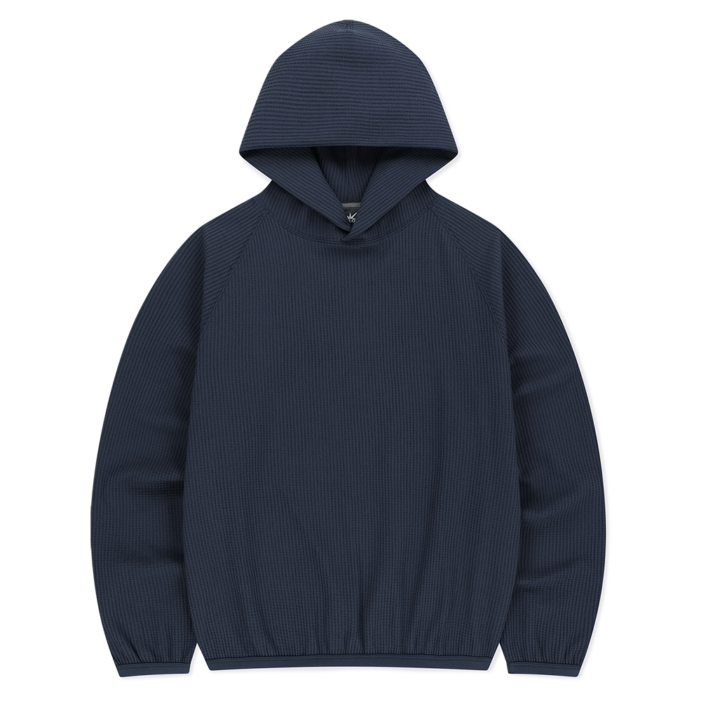 [트리플적립]썬러브 에어로 와플 후디 네이비