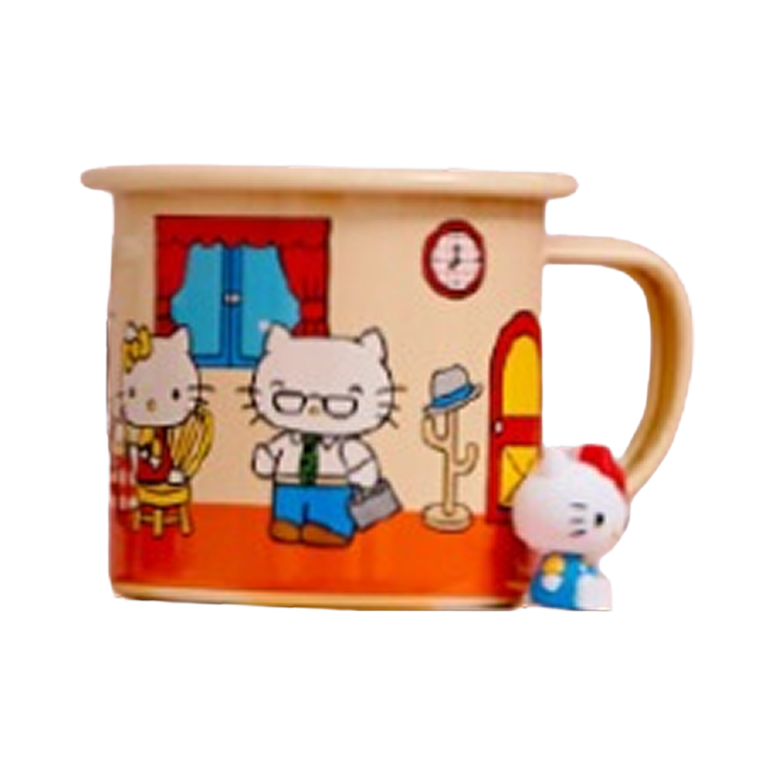 산리오 x 크로우캐년 헬로 키티 머그 & 마그넷 세트 옐로우 (1개입)(Sanrio x Crow Canyon Hello Kitty Mug & Magnet Set Yellow (1 Blind Magnet))