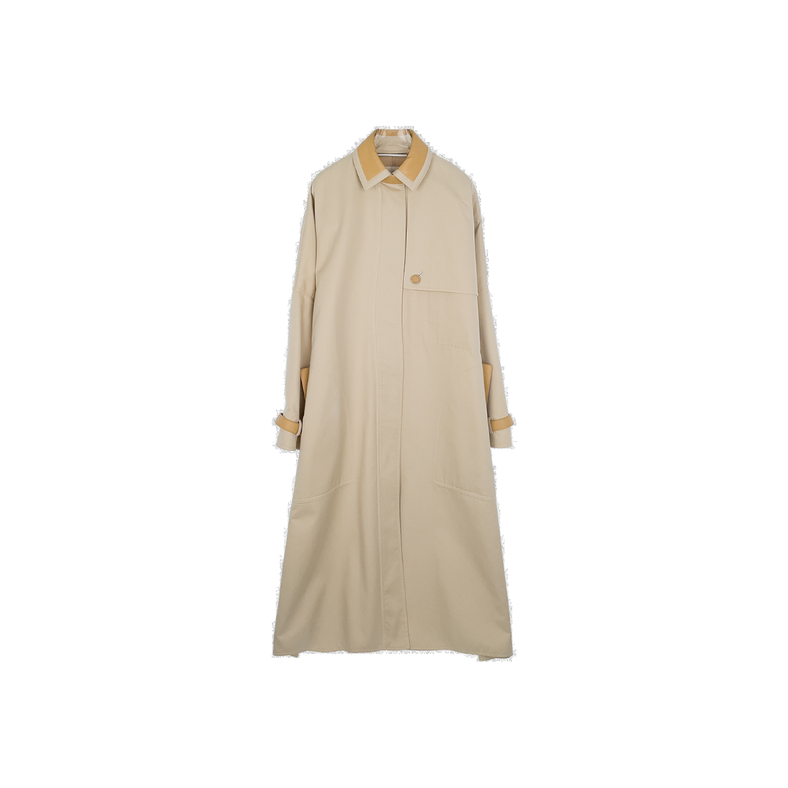 IT2BI8RG55JW Hermes Cotton Trench Coat 34 White (5HA1054)