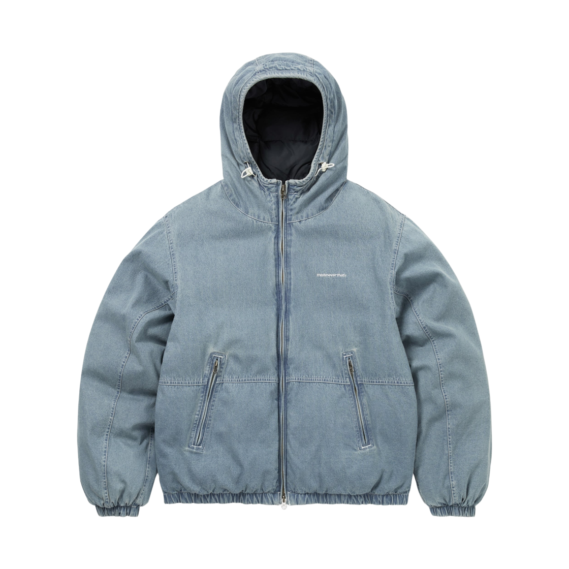 TN253OOWHS09BLW Thisisneverthat Denim Down Puffer Jacket Washed Blue