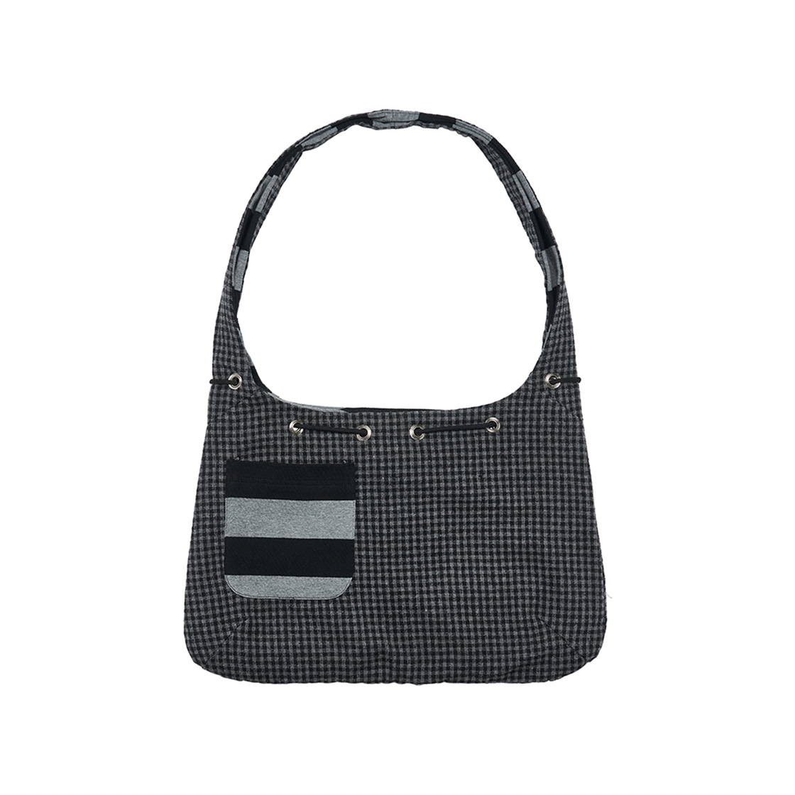 솜속 비앙 프린지 콘트라스트 백 블랙(SOMSOC Vian Fringe Contrast Bag Black) - 2