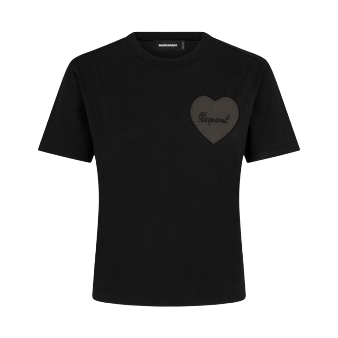 S75GD0382S24662900 (W) Dsquared2 Cotton Soft Heart T-Shirt Black