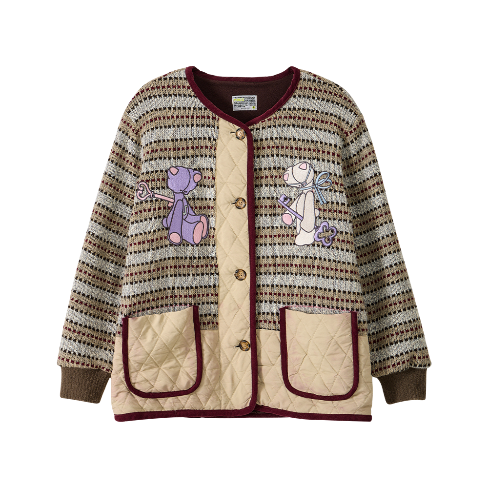 유쓰배쓰 니트 퀼티드 플리스 점퍼(YOUTHBATH Knit Quilted Fleece Jumper)