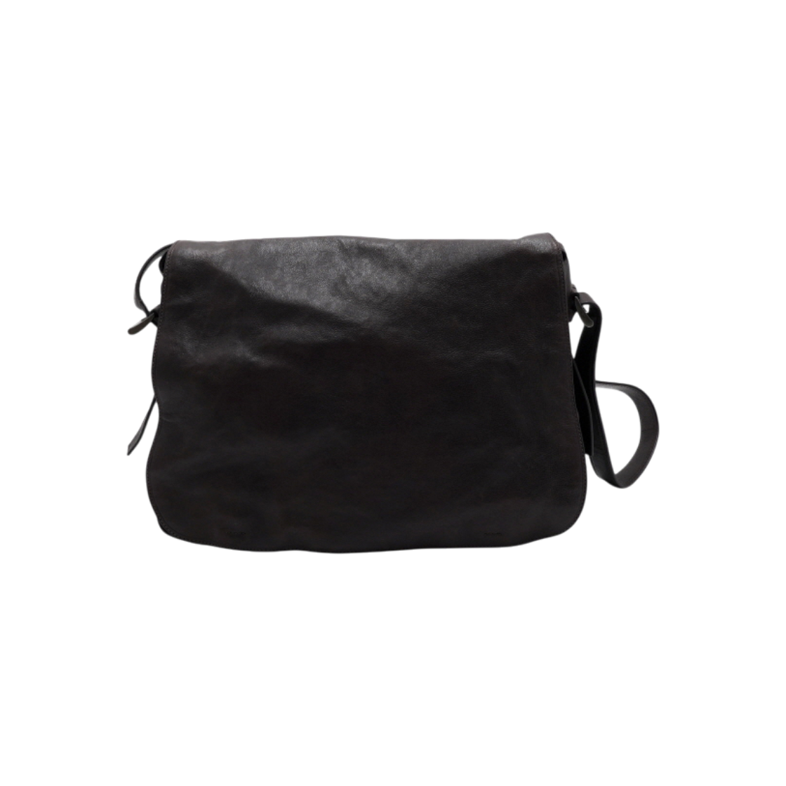 IT3OAH9V43O4 Prada VA0075 Silver Logo Calf Leather Flap Men's Shoulder and Crossbody Bag