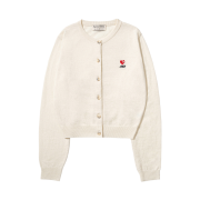 Express Holiday Merino Wool Blend Crop Cardigan Ivory