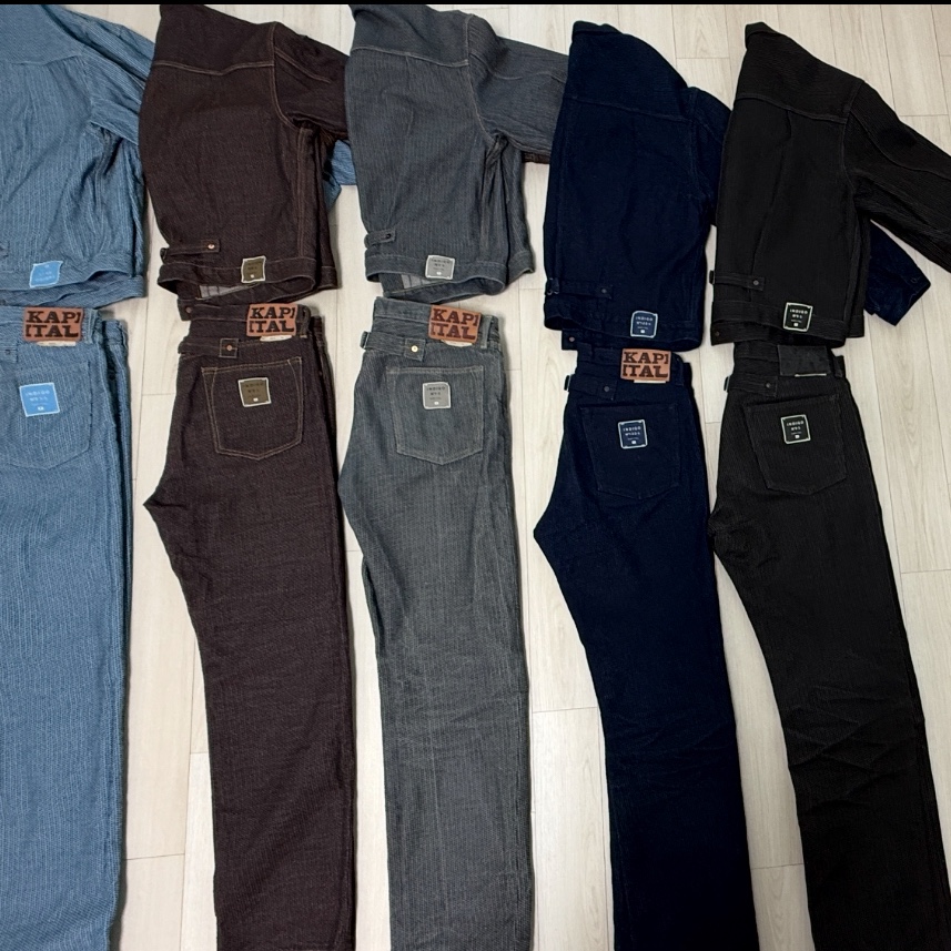 Kapital Century Denim 1st Jacket N5S Brown, Kapital Century Denim 1st Jacket N7S Charcoal Indigo 착용 스타일