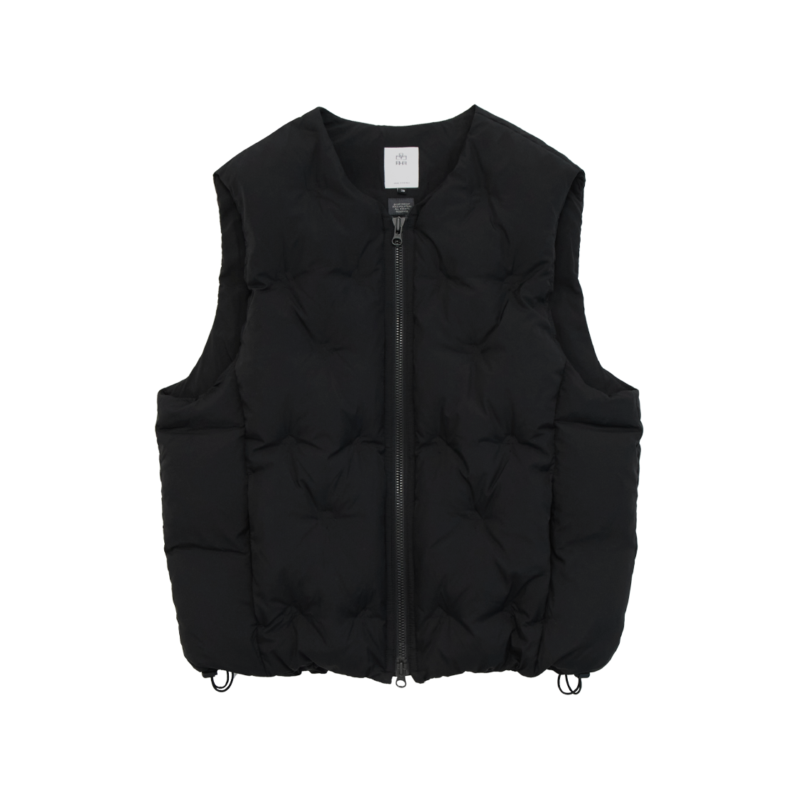 PL5YVE1006B0 Polyteru Embo Down Vest Black