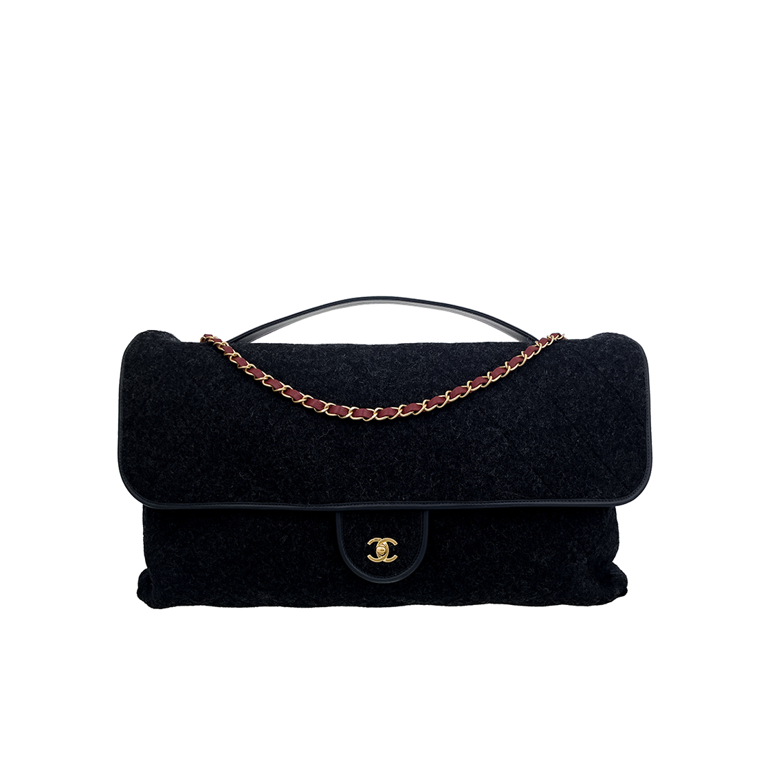 샤넬 25FW 맥시 플랩백 다크그레이 금장(5ET1911)(Chanel 25FW Maxi Flap Bag in Dark Gray with Gold Hardware) - 1