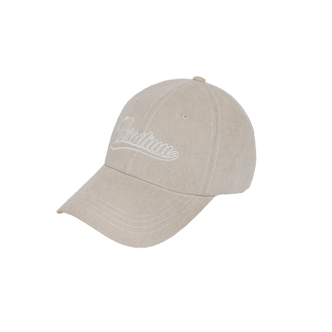 베루툼 웨이브 로고 피그먼트 스티치 캡 베이지