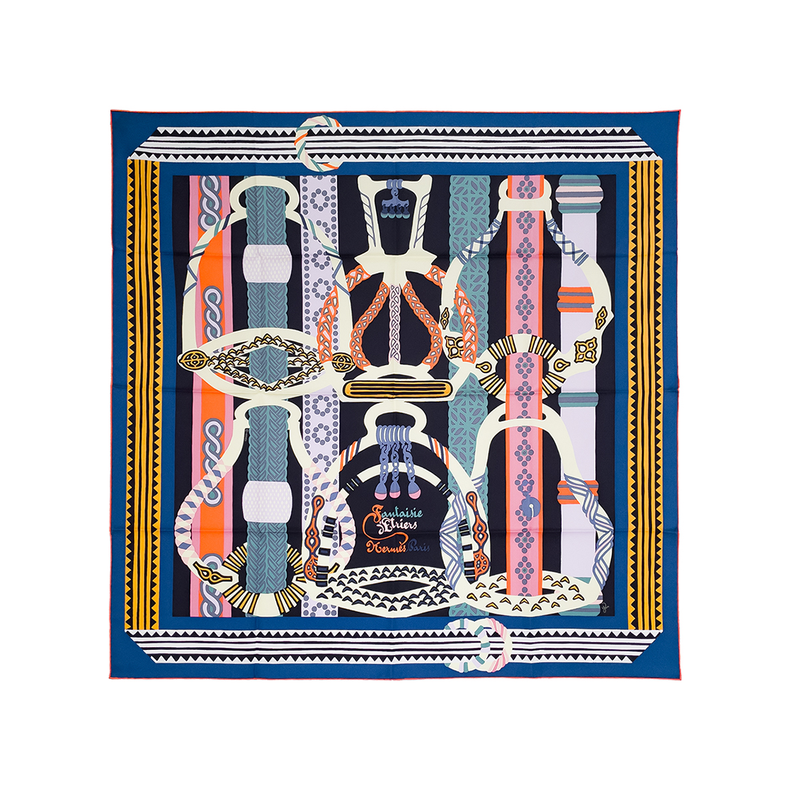 ITAAKGNGF3MR Hermes Fantasy Detrie Carres Scarf 90