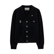 Lacoste X SATUR Essen Wool Knit Cardigan Black