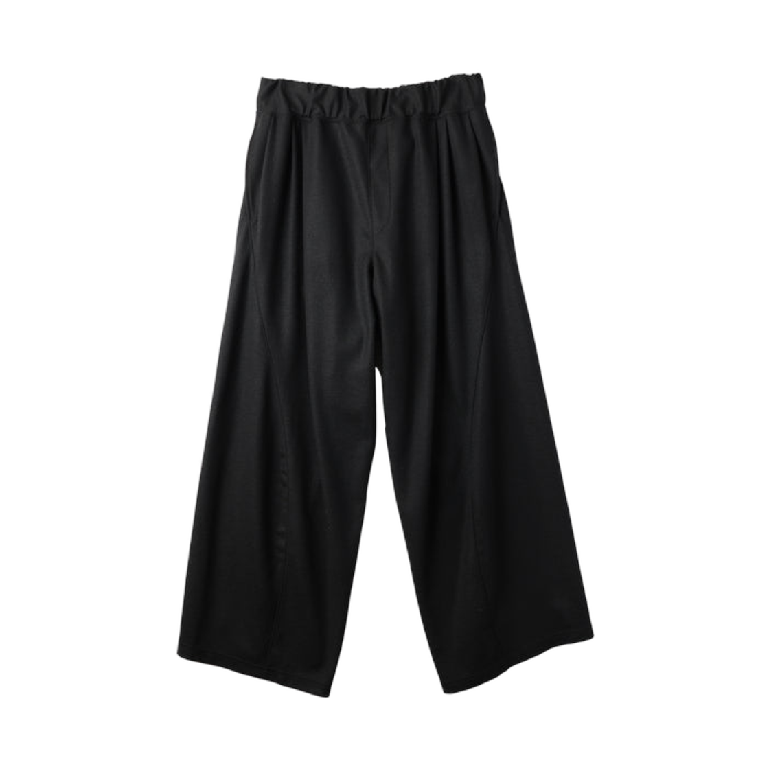 지에다 와이드 턱 울 팬츠 블랙(Jieda Wide Tuck Wool Pants Black)