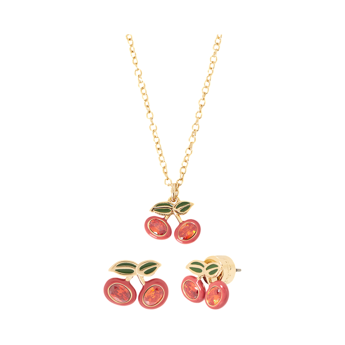 (W) 코치 네클리스 이어링 세트 골드((W) Coach Necklace Earring Set Gold) - 1