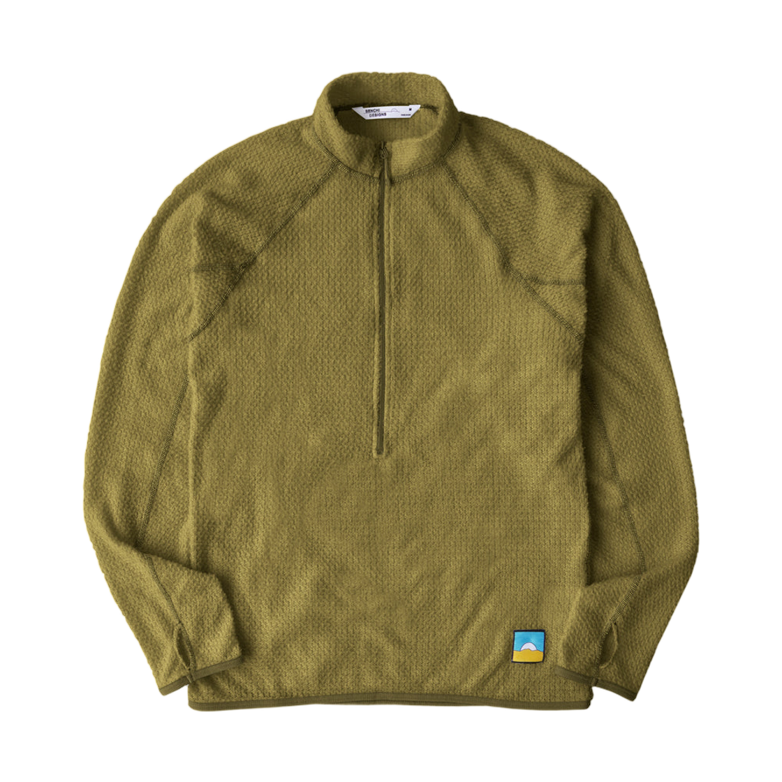 센치 디자인 A90 하프집 크루넥 라이켄(Senchi Design A90 Half-Zip Crewneck Lichen)