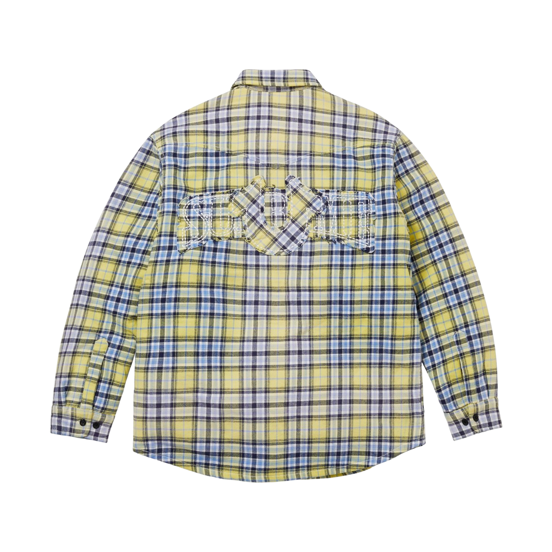 슈프림 x 트루릴리전 퀼티드 라인드 플레이드 플란넬 셔츠 옐로우 - 25FW(Supreme x True Religion Quilted Lined Plaid Flannel Shirt Yellow - 25FW) - 2