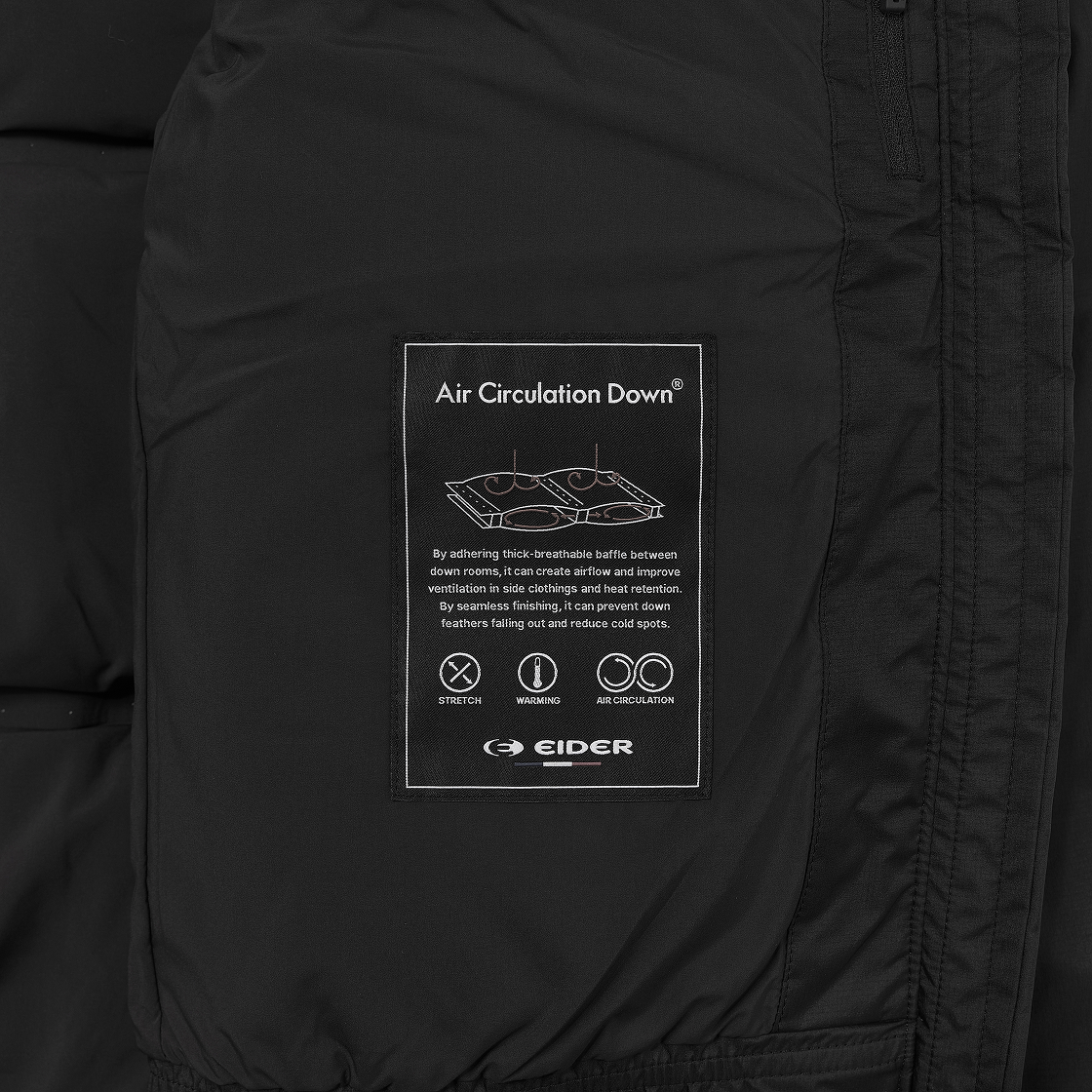 아이더 써큘라트 푸퍼 다운 자켓 블랙(Eider Circulart Puffer Down Jacket Black) - 7
