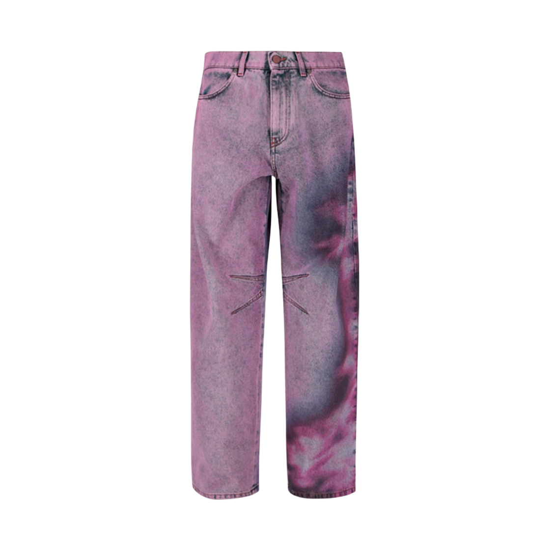 P1DMAA139 Palm Angels Se Blurred Palm Denim 5 Pocketst - Burgundy