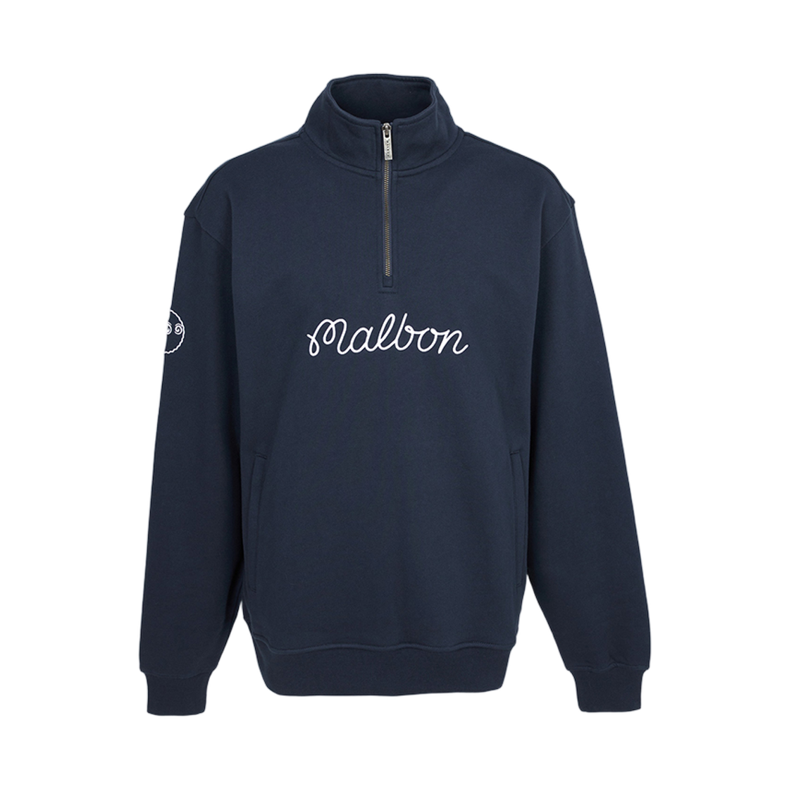 말본골프 하프 집업 스웨트셔츠 네이비(Malbon Golf Half Zip Up Sweatshirt Navy)