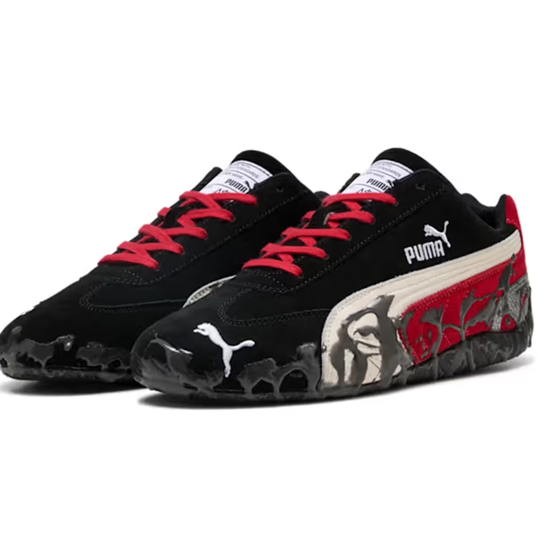 Puma x A$AP Rocky Inhale Distressed Puma Black Pop Red, Puma x A$AP Rocky Inhale Leopard Toasted Almond Black 착용 스타일 - 3