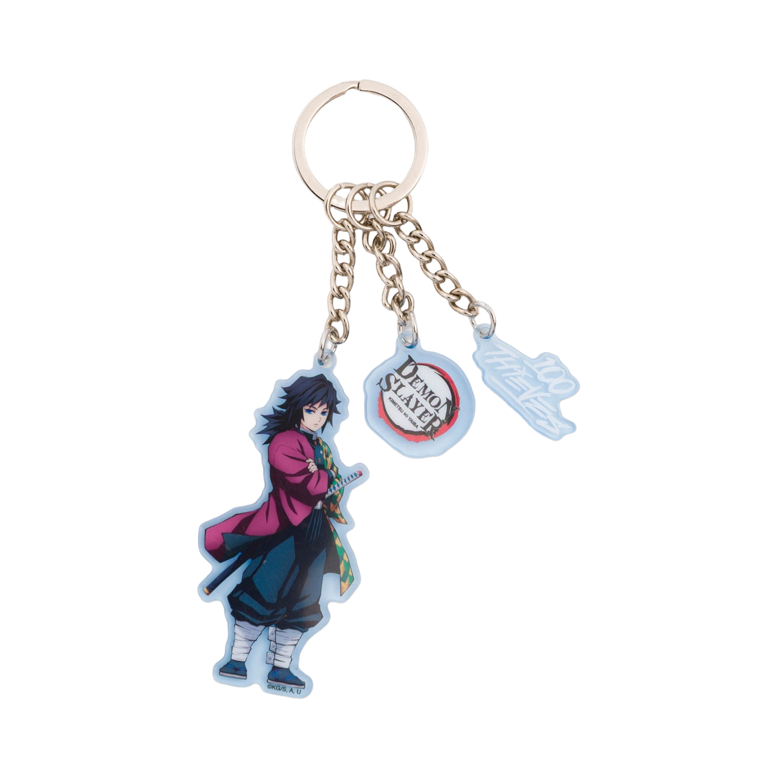 100씨브즈 × 귀멸의 칼날 토미오카 기유 키체인 블루(100Thieves x Demon Slayer Giyu Tomioka Keychain Blue)