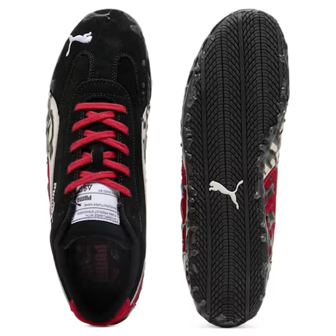 Puma x A$AP Rocky Inhale Distressed Puma Black Pop Red, Puma x A$AP Rocky Inhale Leopard Toasted Almond Black 착용 스타일 - 4