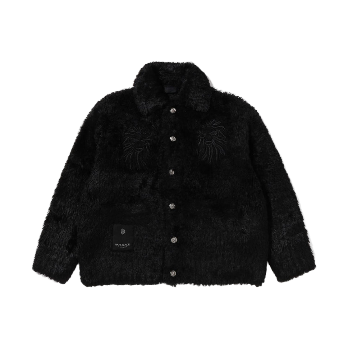 베이프 스터드 베이프 헤드 가디건 블랙(BAPE Studded Bape Head Cardigans Black) - 1