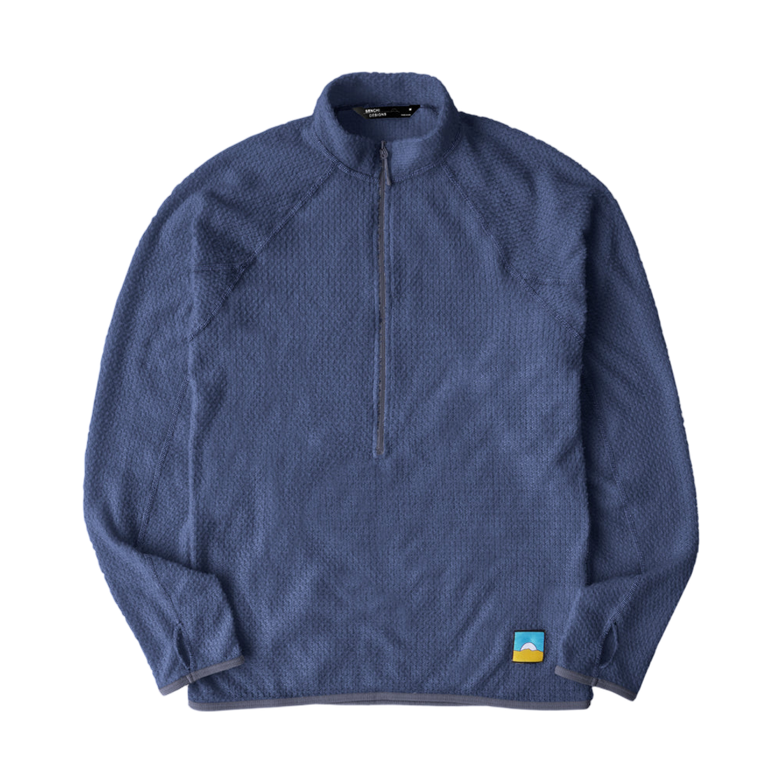 센치 디자인 A90 하프집 크루넥 인디고(Senchi Design A90 Half-Zip Crewneck Indigo)