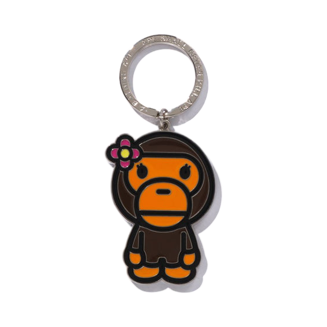 베이프 베이비 리사 메탈 키체인 브라운