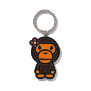 BAPE Baby Lisa Metal Keychain Brown