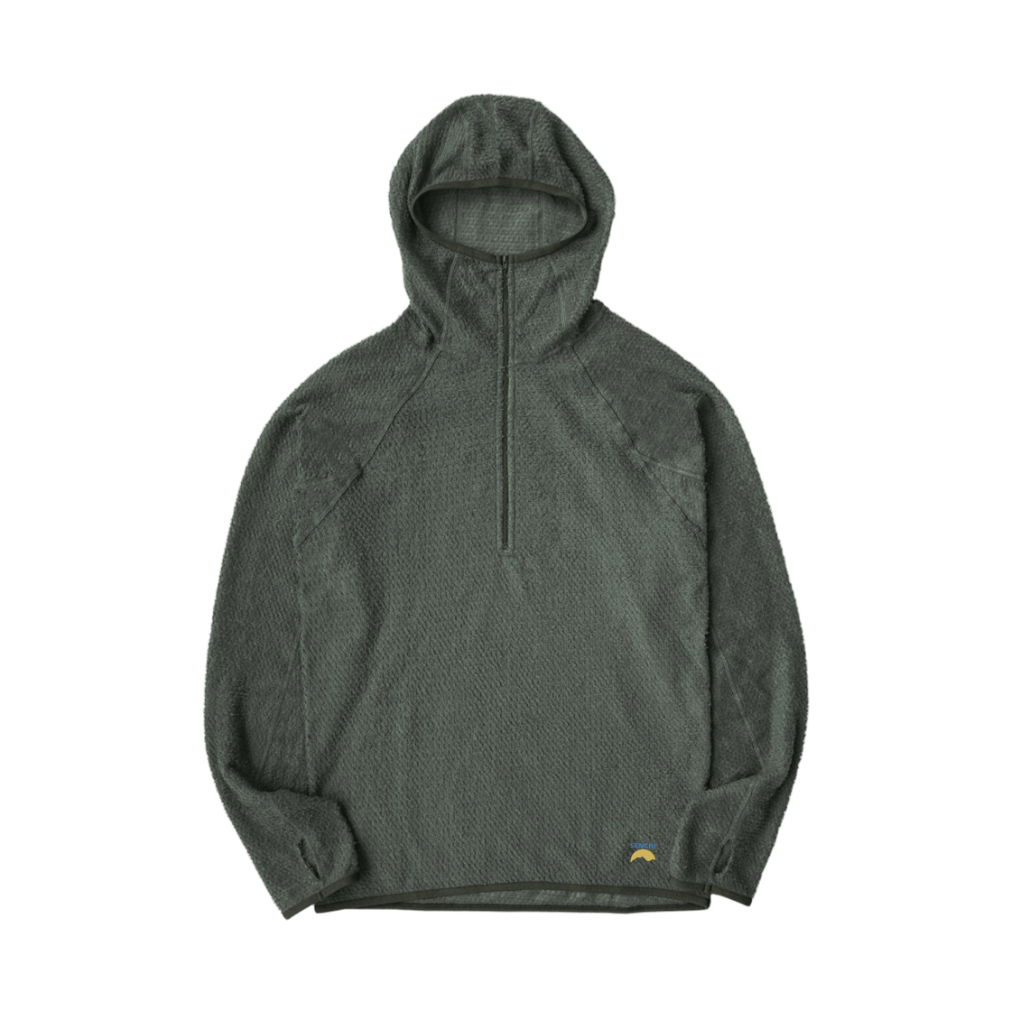 센치 디자인 A90 하프집 후드 다크 세이지(Senchi Design A90 Half-Zip Hoodie Dark Sage)