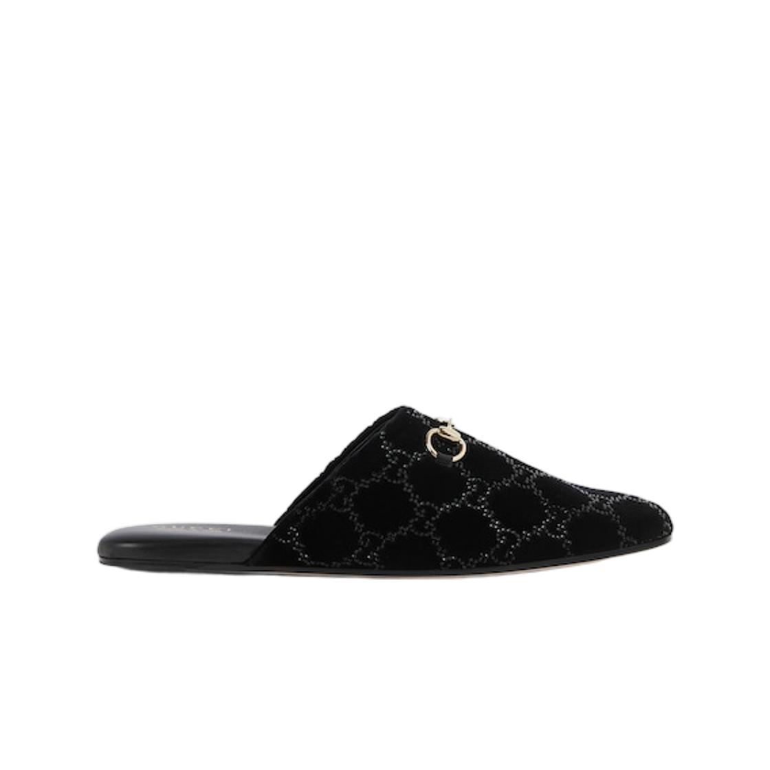 (W) 구찌 GG 크리스탈 뮬 홀스빗 블랙((W) Gucci GG Crystal Mule with Horsebit Black) - 1