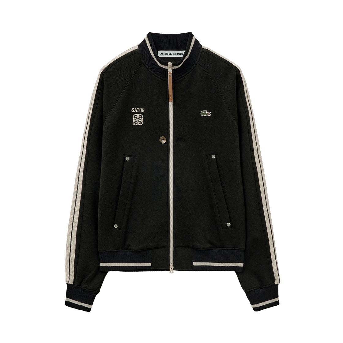 라코스테 X 세터 로턴 올 데이 트랙 집업 자켓 블랙