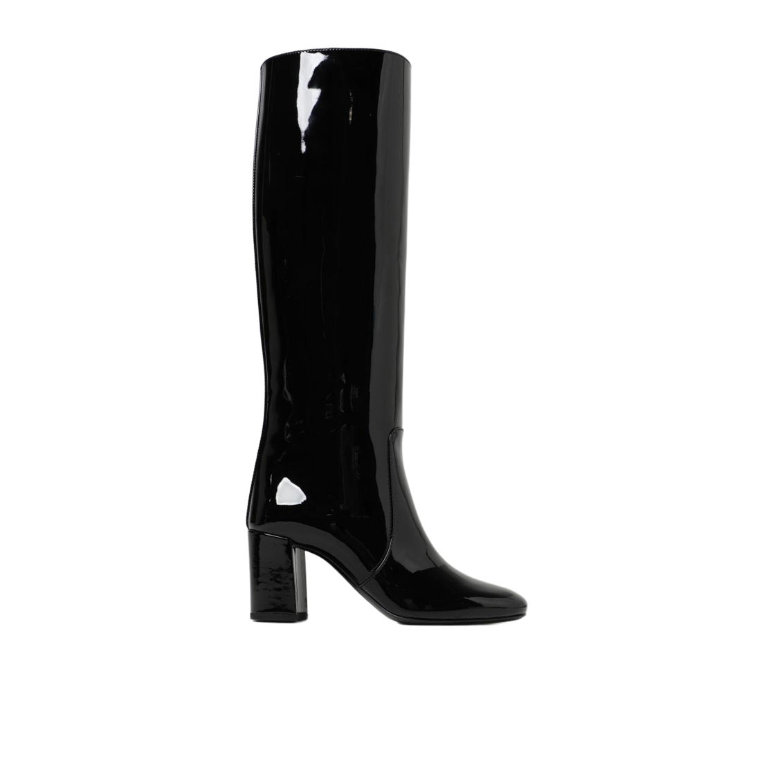 (W) 생로랑 페이턴트 레더 부츠 블랙((W) Saint Laurent Boots in Patent Leather Black)