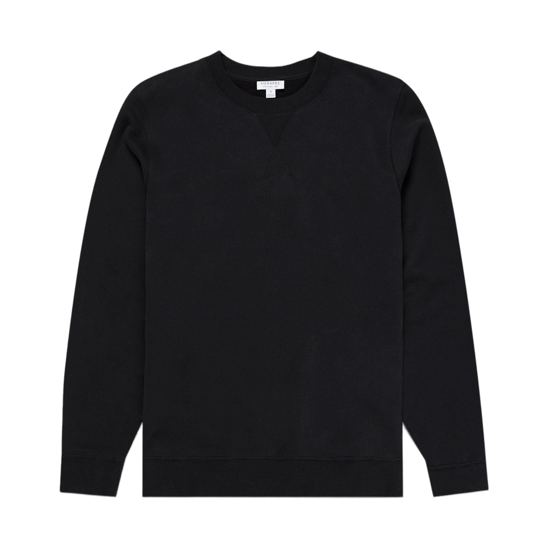 선스펠 루프백 스웨트셔츠 블랙(Sunspel Loopback Sweatshirt in Black) - 1