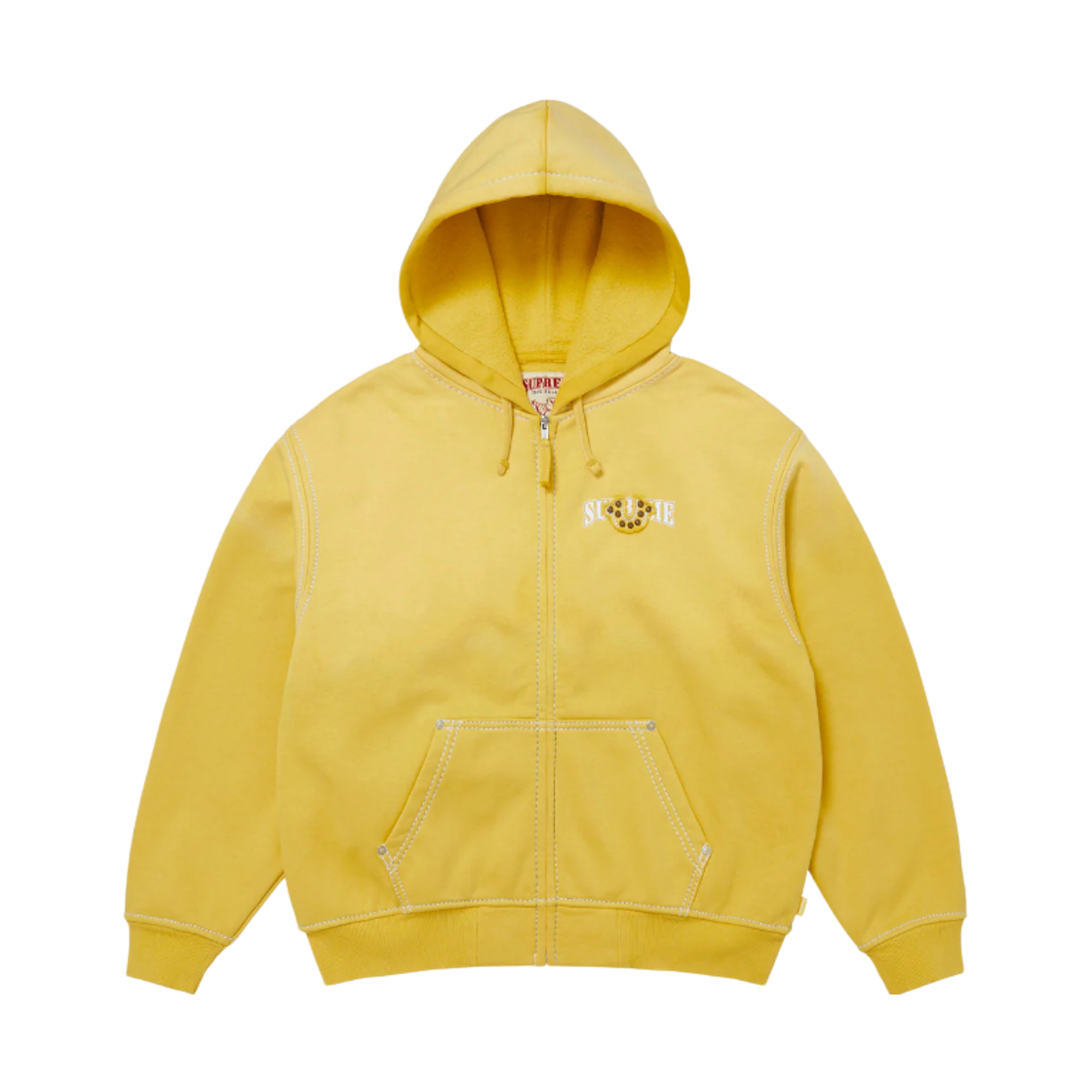 슈프림 x 트루릴리전 집업 후드 스웨트셔츠 옐로우 - 25FW