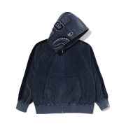 BAPE Snow Wash Shark Relaxed Fit Full Zip Hoodie Navy