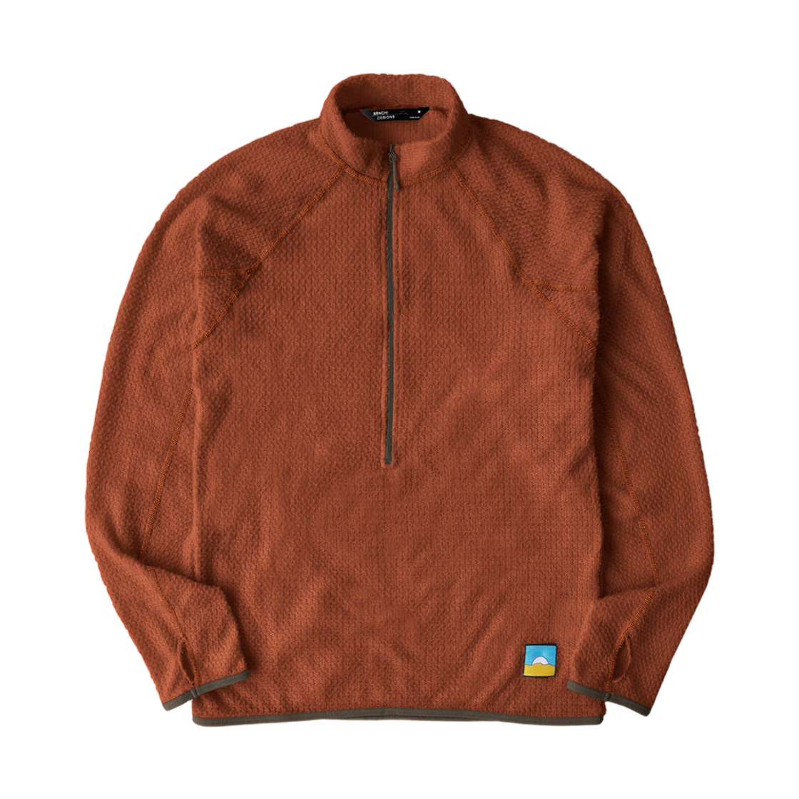센치 디자인 A90 하프집 크루넥 시에나(Senchi Design A90 Half-Zip Crewneck Sienna)