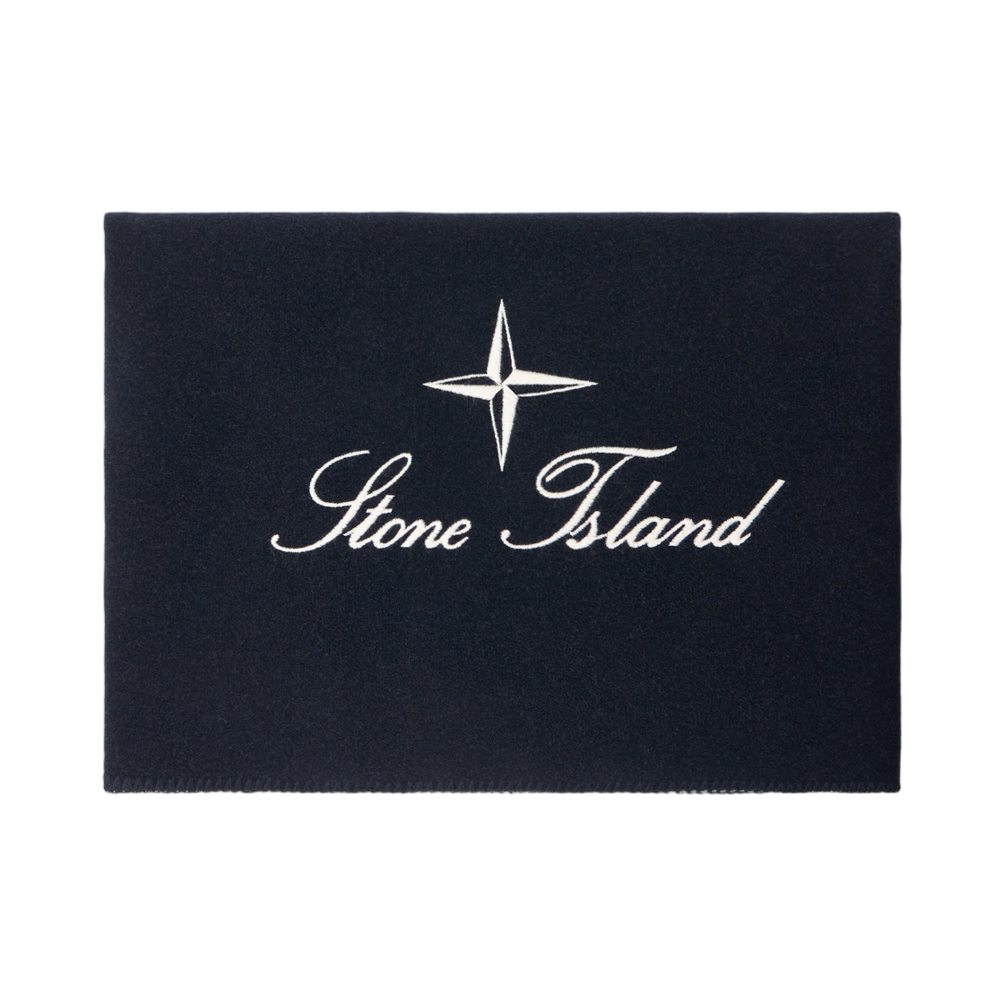 스톤 아일랜드 9800001 파노 더블 블랭킷 스티치드 트림 잉크 블루 - 25FW(Stone Island 9800001 Panno Double Blanket with Stitched Trim Ink Blue - 25FW)